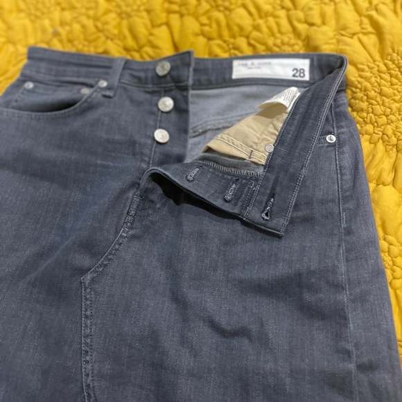NWOT Rag & Bone Grey Denim Mini Skirt Size 28 - Picture 3 of 11